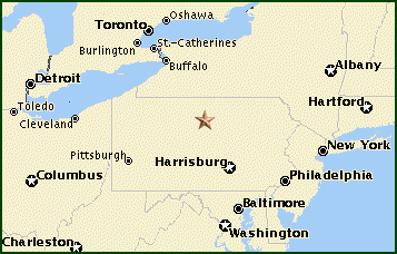 Map of Potter County